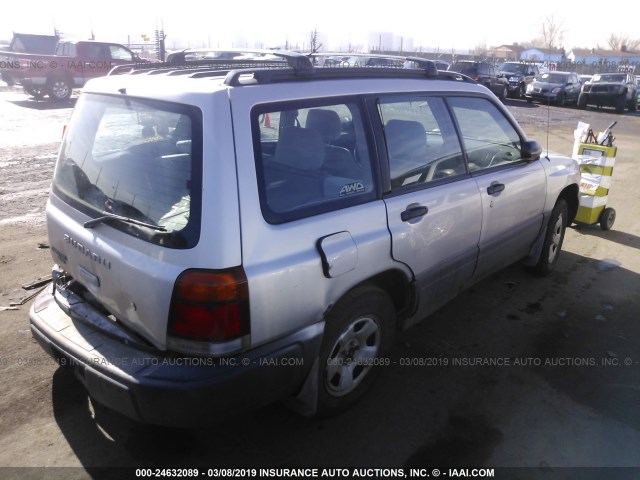 JF1SF6358XH746506 - 1999 SUBARU FORESTER L SILVER photo 4