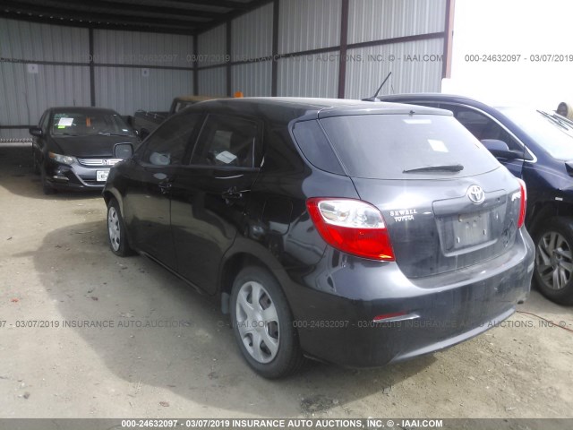 2T1KU40E49C060348 - 2009 TOYOTA COROLLA MATRIX  BLACK photo 3