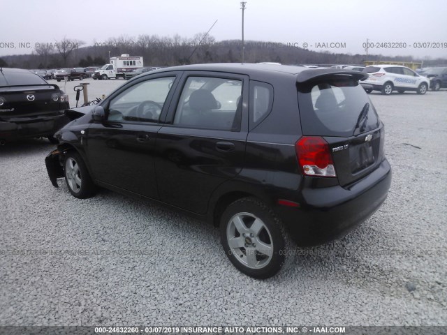 KL1TG66646B534808 - 2006 CHEVROLET AVEO LT BLACK photo 3