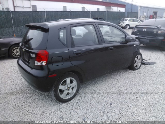 KL1TG66646B534808 - 2006 CHEVROLET AVEO LT BLACK photo 4