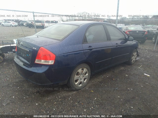 KNAFE121675456151 - 2007 KIA SPECTRA EX/LX BLUE photo 4