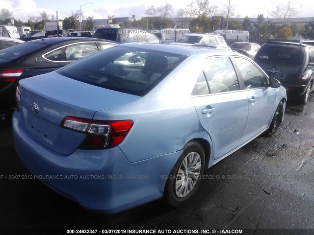 4T4BF1FK3DR295276 - 2013 TOYOTA CAMRY L/SE/LE/XLE Açıq mavi foto 4