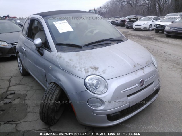 3C3CFFDR6CT122963 - 2012 FIAT 500 POP SILVER photo 1