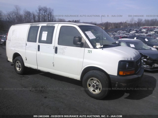 1GTGG25C181109873 - 2008 GMC SAVANA G2500 WHITE photo 1