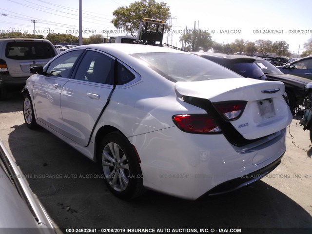 1C3CCCAB9FN711086 - 2015 CHRYSLER 200 LIMITED WHITE photo 3