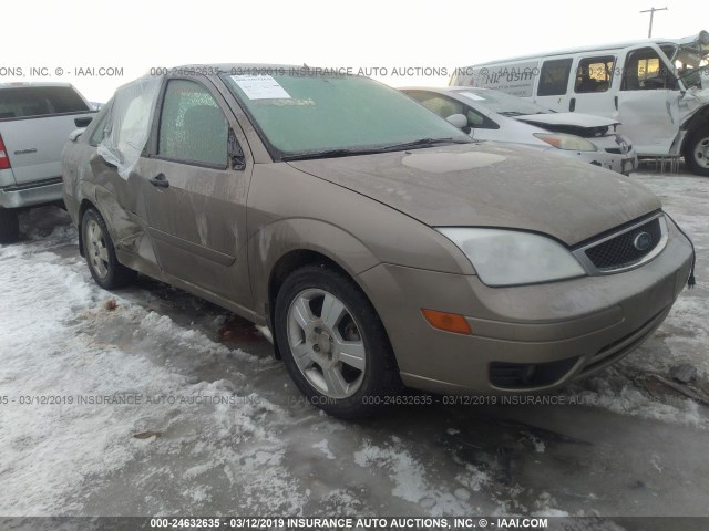 1FAFP34N45W183118 - 2005 FORD FOCUS ZX4 TAN photo 1