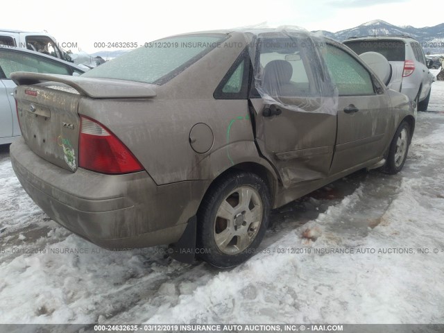 1FAFP34N45W183118 - 2005 FORD FOCUS ZX4 TAN photo 4