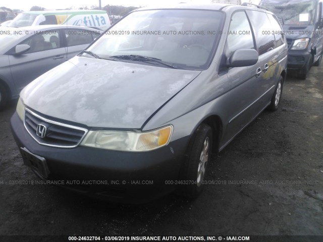 2HKRL18932H560544 - 2002 HONDA ODYSSEY EXL GRAY photo 2