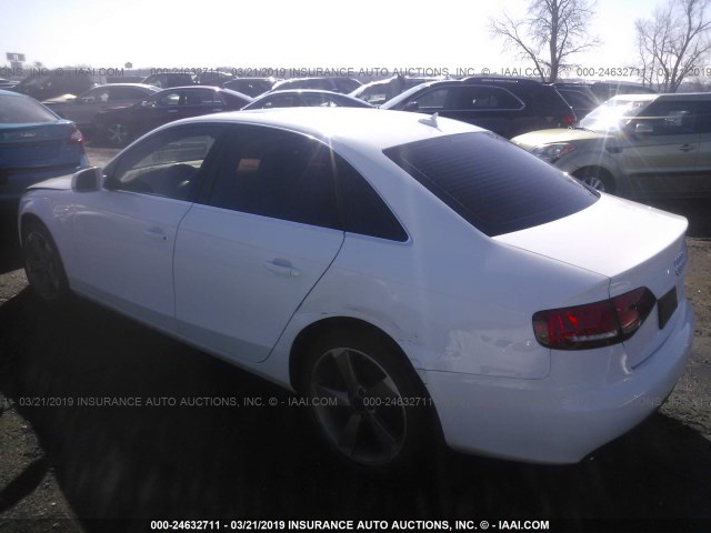 WAUFFAFL7BN023620 - 2011 AUDI A4 PREMIUM PLUS WHITE photo 3