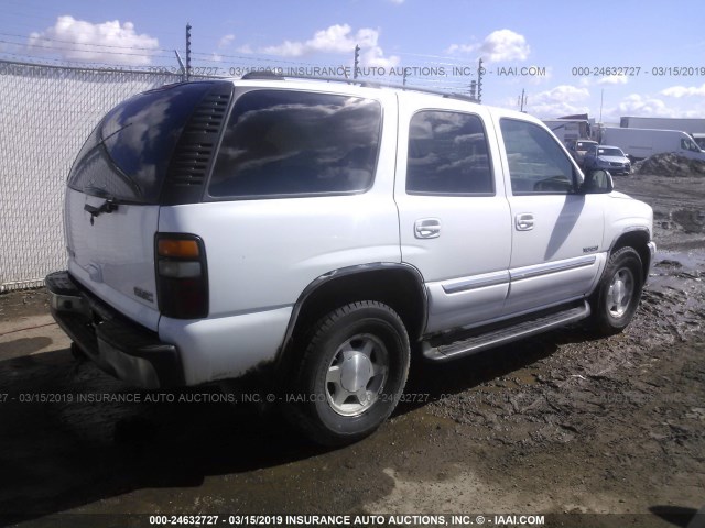 1GKEK13Z64J282309 - 2004 GMC YUKON WHITE photo 4