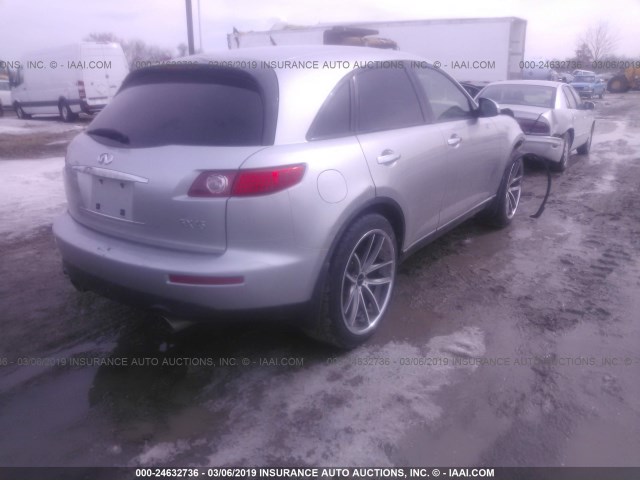 JNRBS08W23X401573 - 2003 INFINITI FX45 SILVER photo 4