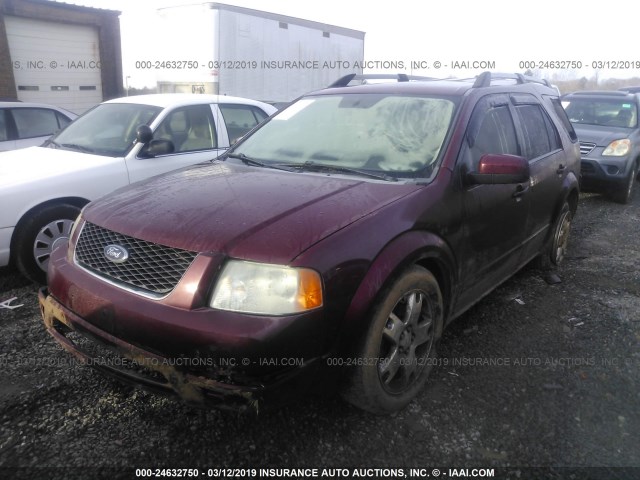 1FMDK06157GA00701 - 2007 FORD FREESTYLE LIMITED BURGUNDY photo 2