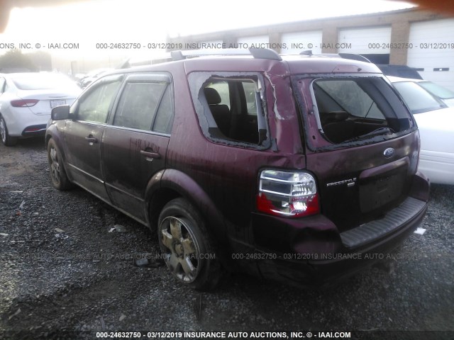 1FMDK06157GA00701 - 2007 FORD FREESTYLE LIMITED BURGUNDY photo 3