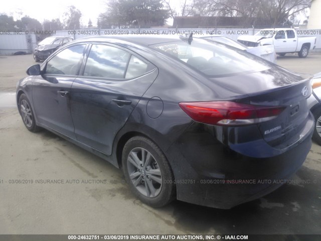 5NPD84LF8JH370764 - 2018 HYUNDAI ELANTRA SEL/VALUE/LIMITED BLACK photo 3