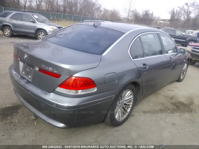 WBAGN63454DS50458 - 2004 BMW 745 LI SILVER photo 4