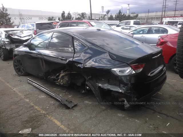 1C3CCCBB7FN585454 - 2015 CHRYSLER 200 S BLACK photo 3