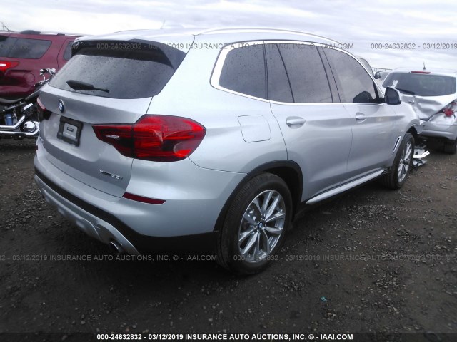 5UXTR7C5XKLE98178 - 2019 BMW X3 SDRIVE30I SILVER photo 4