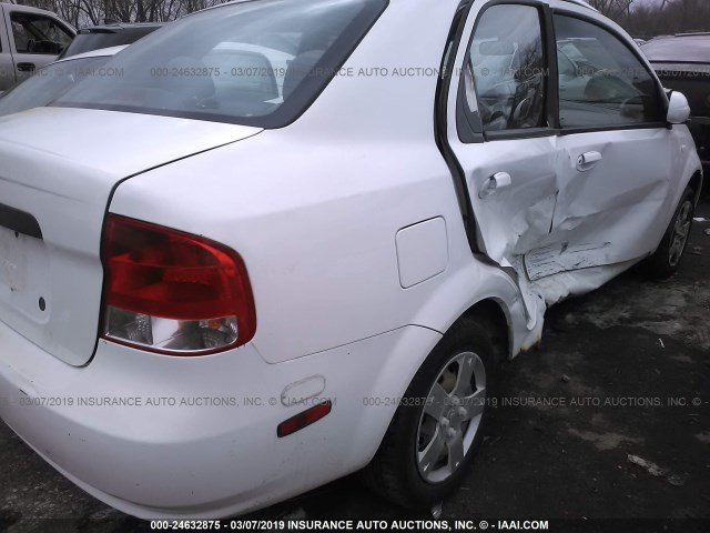 KL1TD56616B534669 - 2006 CHEVROLET AVEO LS WHITE photo 4