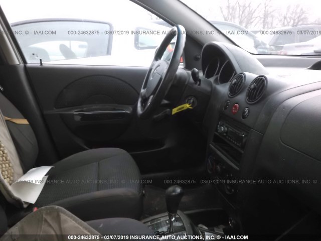 KL1TD56616B534669 - 2006 CHEVROLET AVEO LS WHITE photo 5