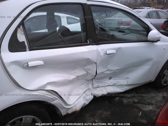 KL1TD56616B534669 - 2006 CHEVROLET AVEO LS WHITE photo 6
