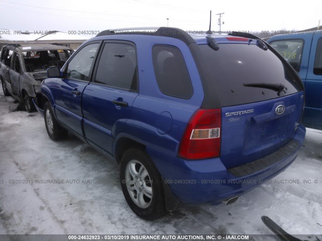 KNDJF723667182743 - 2006 KIA NEW SPORTAGE  BLUE photo 3