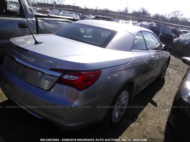 1C3BCBFG8DN571023 - 2013 CHRYSLER 200 LIMITED GRAY photo 4