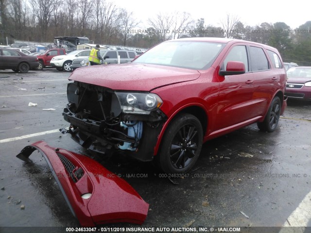 1C4RDHAG6DC696776 - 2013 DODGE DURANGO SXT RED photo 2