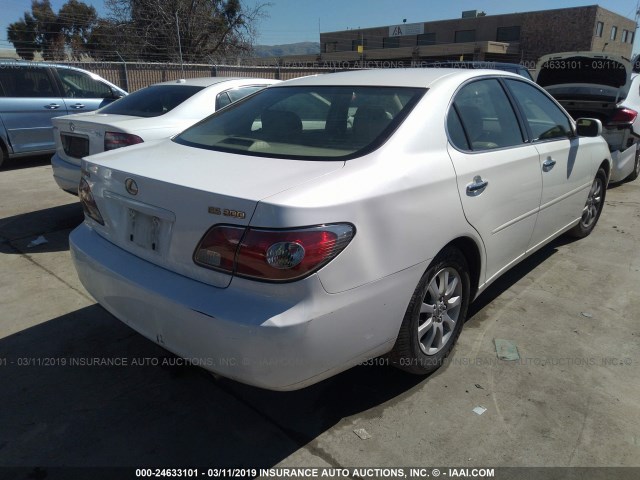 JTHBF30G020058438 - 2002 LEXUS ES 300 WHITE photo 4