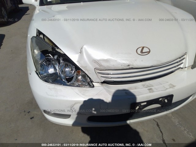 JTHBF30G020058438 - 2002 LEXUS ES 300 WHITE photo 6