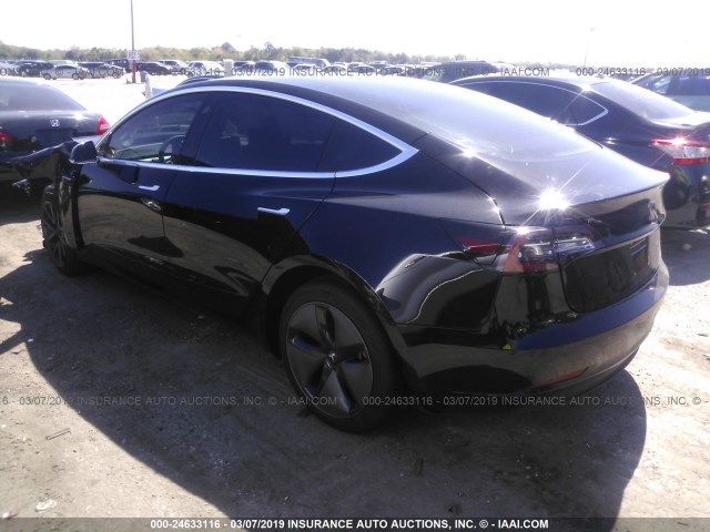 5YJ3E1EA6JF152485 - 2018 TESLA MODEL 3 BLACK photo 3