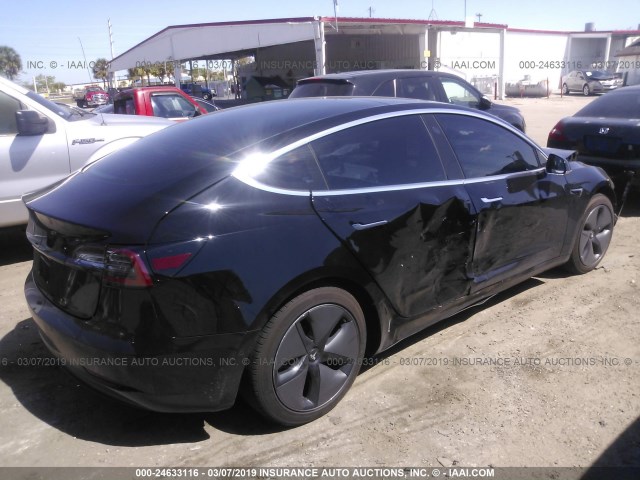 5YJ3E1EA6JF152485 - 2018 TESLA MODEL 3 BLACK photo 4