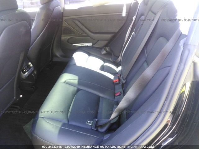 5YJ3E1EA6JF152485 - 2018 TESLA MODEL 3 BLACK photo 8