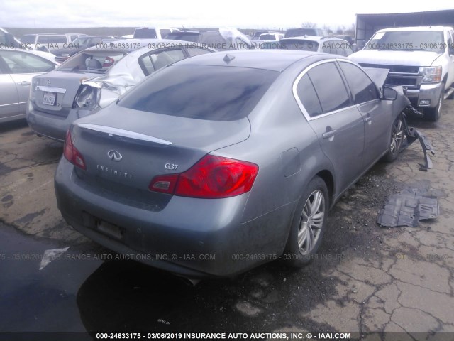 JN1CV6AP9AM407230 - 2010 INFINITI G37 SPORT GRAY photo 4