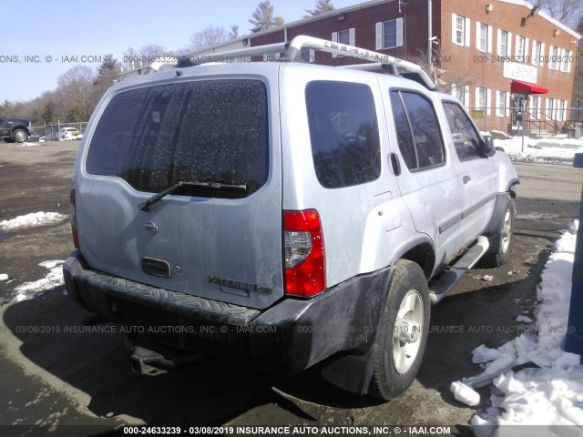 5N1ED28Y71C545494 - 2001 NISSAN XTERRA XE/SE SILVER photo 4