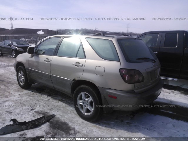 JT6HF10U5Y0160033 - 2000 LEXUS RX 300 GOLD photo 3