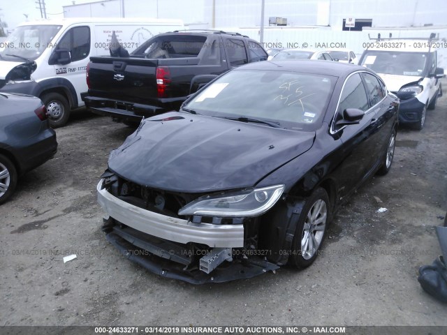 1C3CCCAB1FN567078 - 2015 CHRYSLER 200 LIMITED BLACK photo 2