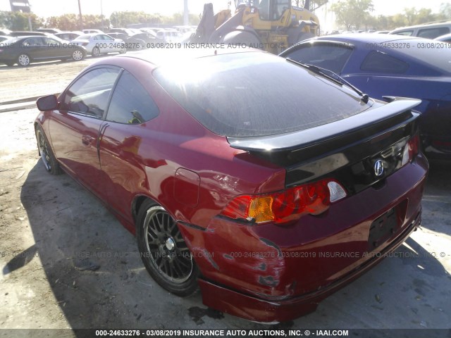 JH4DC53054S008878 - 2004 ACURA RSX TYPE-S RED photo 3