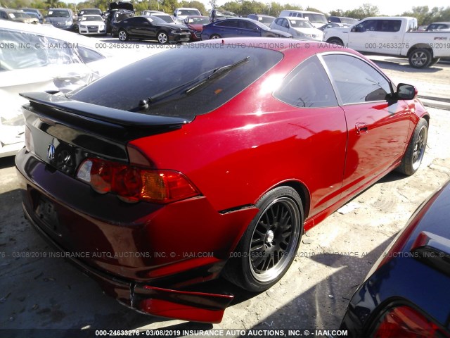 JH4DC53054S008878 - 2004 ACURA RSX TYPE-S RED photo 4