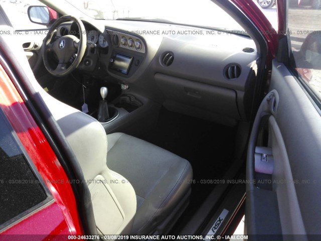 JH4DC53054S008878 - 2004 ACURA RSX TYPE-S RED photo 5