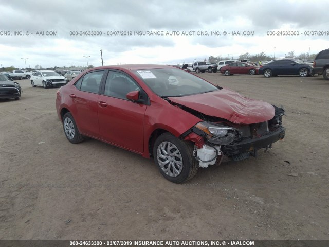 5YFBURHEXHP646374 - 2017 TOYOTA COROLLA L/LE/XLE/SE/XSE RED photo 1