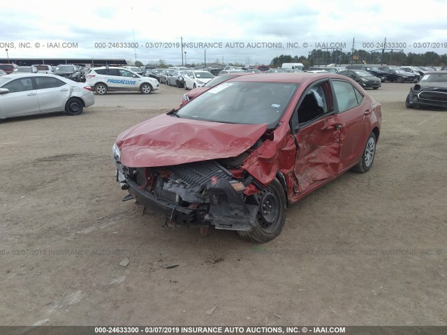 5YFBURHEXHP646374 - 2017 TOYOTA COROLLA L/LE/XLE/SE/XSE RED photo 2