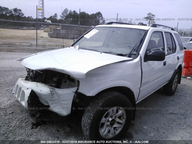 4S2CK58W144317169 - 2004 ISUZU RODEO S WHITE photo 2