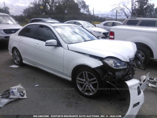 WDDGF4HB2DR297404 - 2013 MERCEDES-BENZ C 250 WHITE photo 1