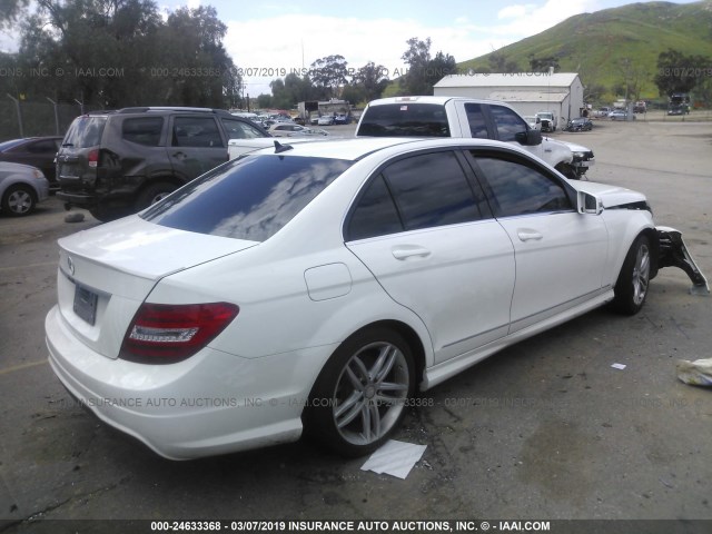 WDDGF4HB2DR297404 - 2013 MERCEDES-BENZ C 250 WHITE photo 4