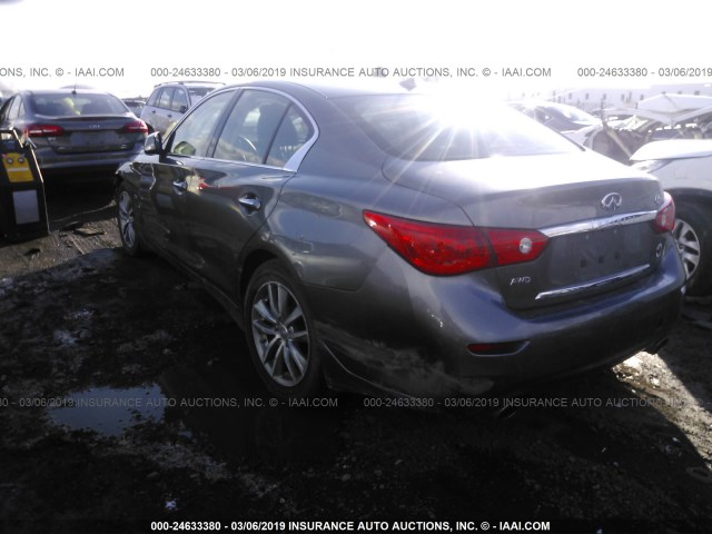 JN1CV7AR5GM253423 - 2016 INFINITI Q50 PREMIUM GRAY photo 3