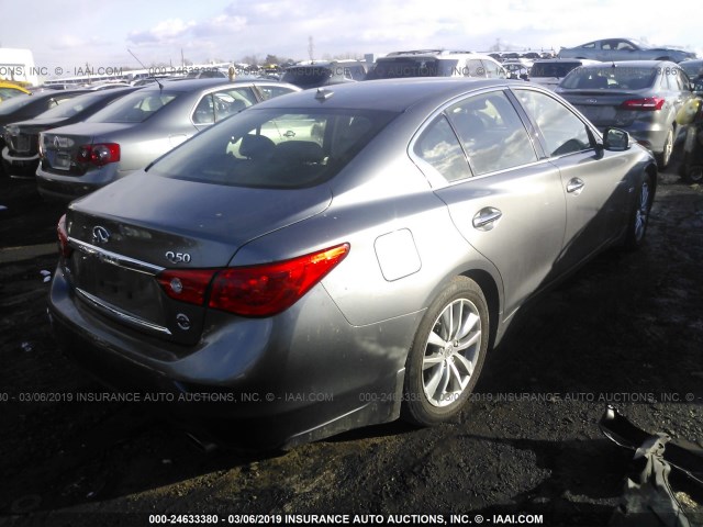 JN1CV7AR5GM253423 - 2016 INFINITI Q50 PREMIUM GRAY photo 4