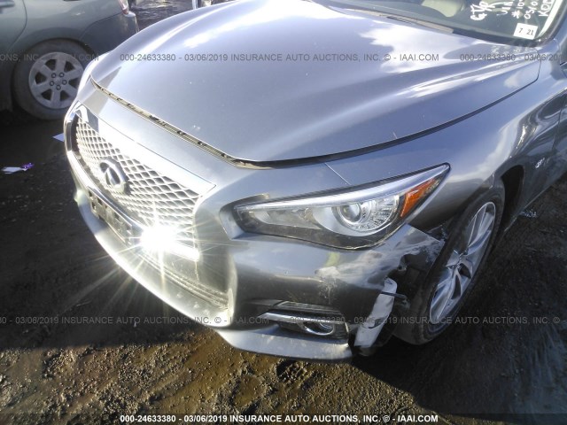 JN1CV7AR5GM253423 - 2016 INFINITI Q50 PREMIUM GRAY photo 6