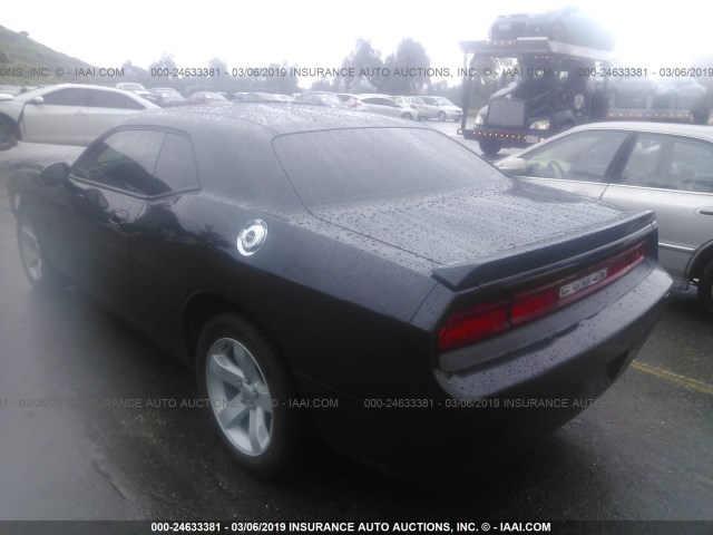 2B3CJ4DV7AH278206 - 2010 DODGE CHALLENGER SE BLACK photo 3