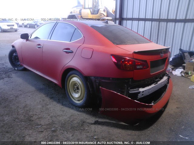 JTHBK262292089044 - 2009 LEXUS IS 250 RED photo 3