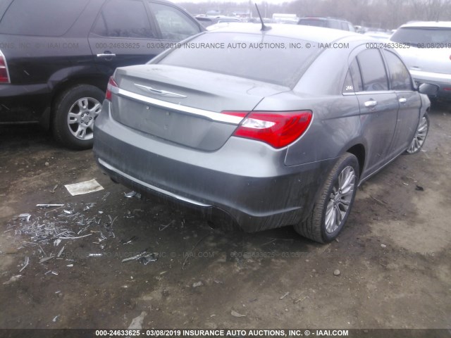 1C3CCBCG1CN279527 - 2012 CHRYSLER 200 LIMITED GRAY photo 4